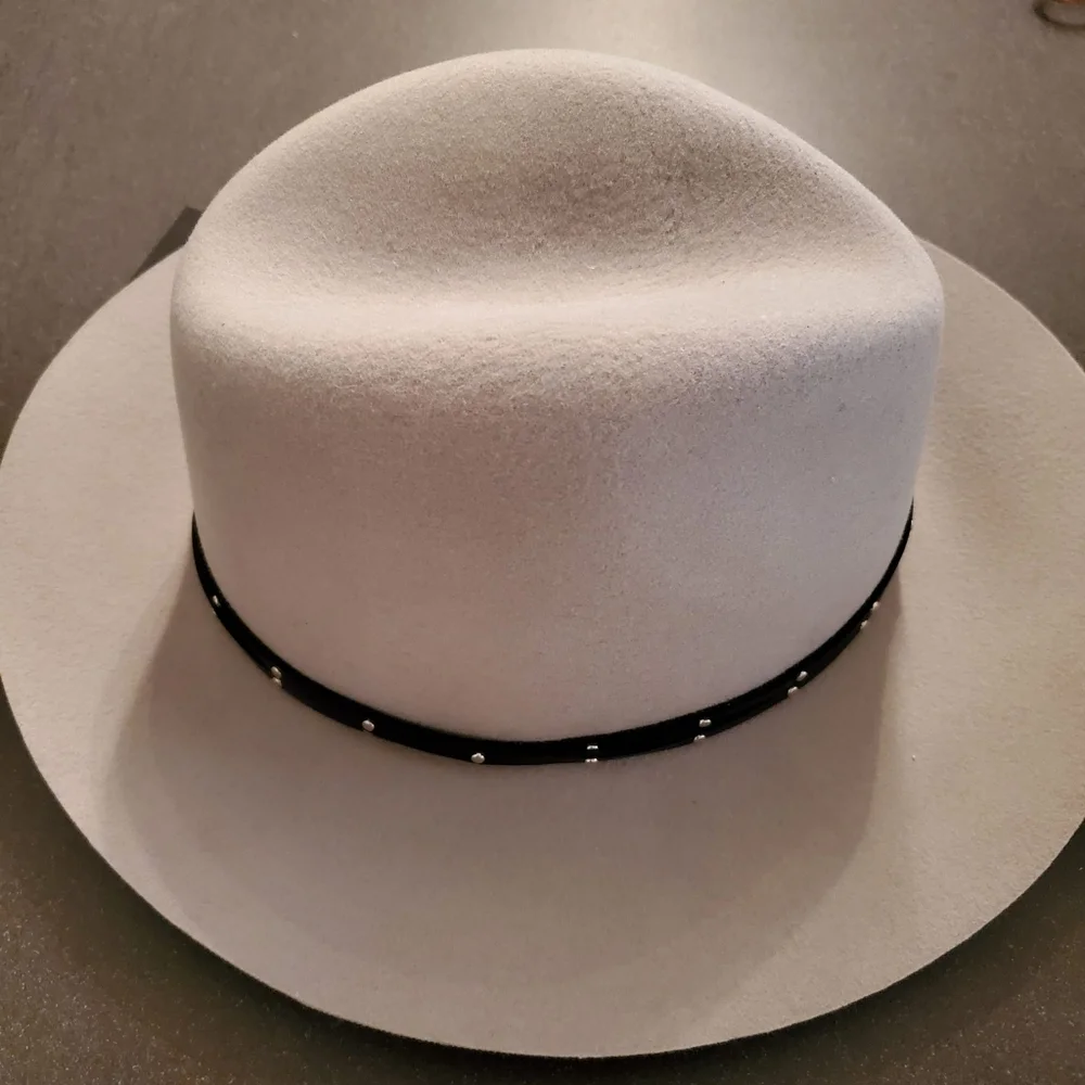 nwt rag & bone Floppy Brim Wool Felt Fedora Hat, Pale Gray